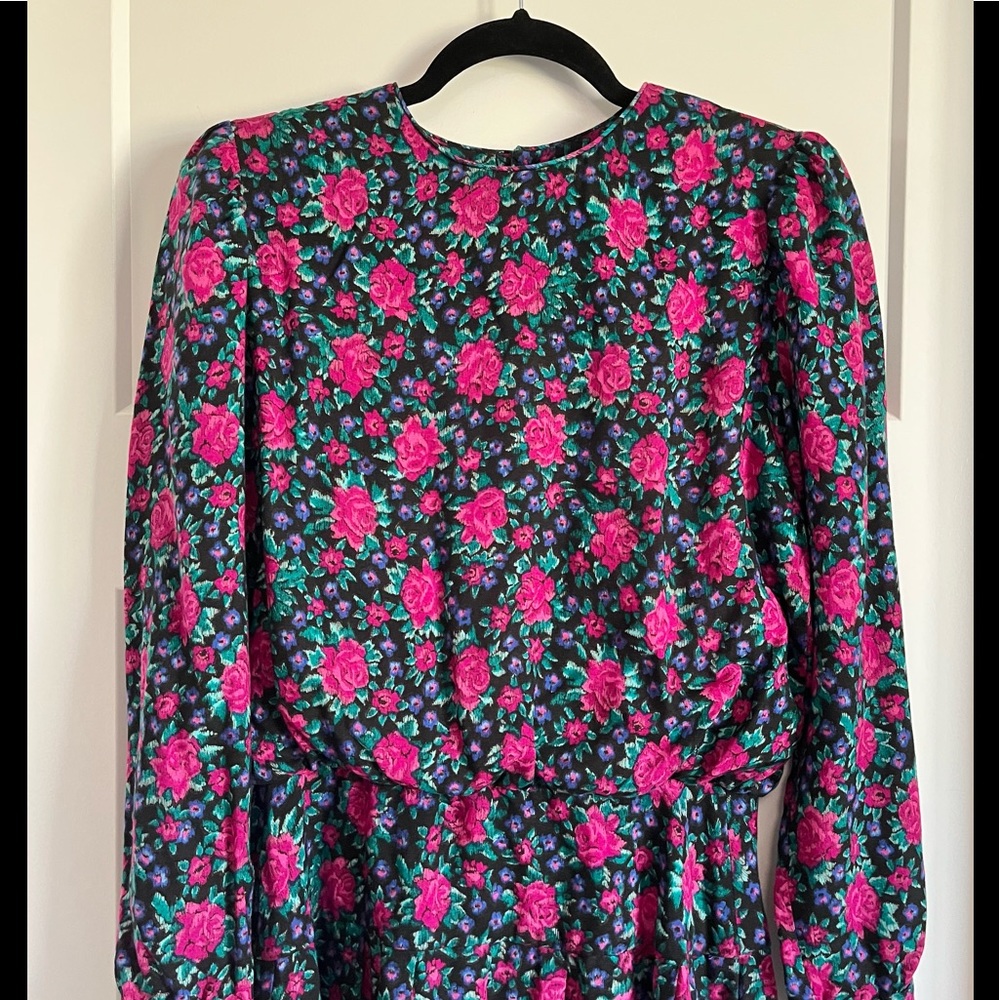 SOLD Vintage Pioneer Style Floral Long Sleeve Dress - Picture 2 of 16